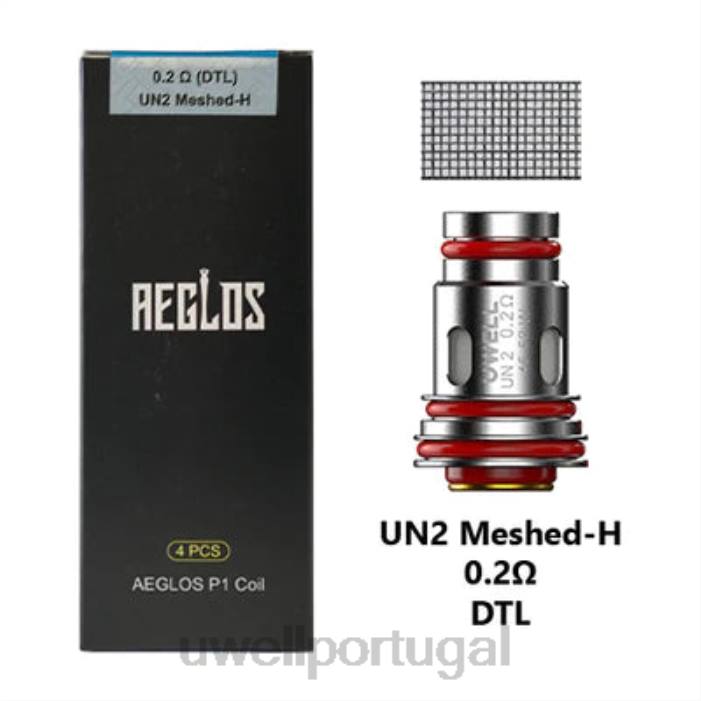 UWELL AEGLOS bobinas | Pacote de 4 p1 un2 malha-h 0,2 ohm 22V8271 UWELL Portugal
