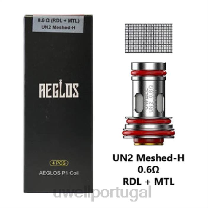 UWELL AEGLOS bobinas | Pacote de 4 p1 un2 malha-h 0,6 ohm 22V8270 UWELL Vape For Sale