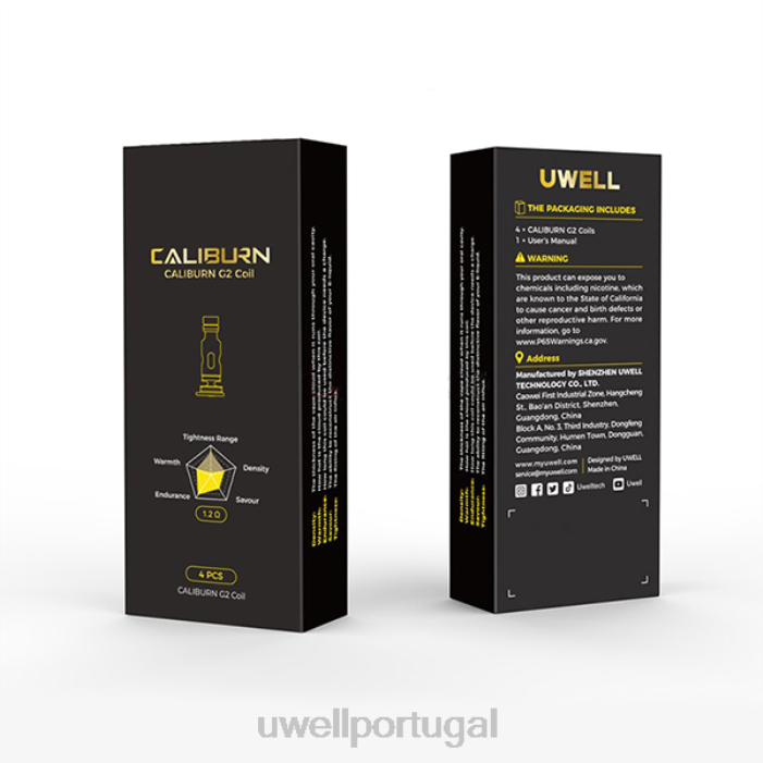 UWELL CALIBURN G2 bobinas | Pacote de 4 un2 malha-h 1,2 ohm 22V82 UWELL Lisbon