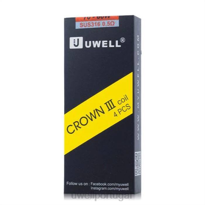 UWELL CROWN 3 bobinas (pacote com 4) 0,5ohm 22V893 UWELL Vape Disposable