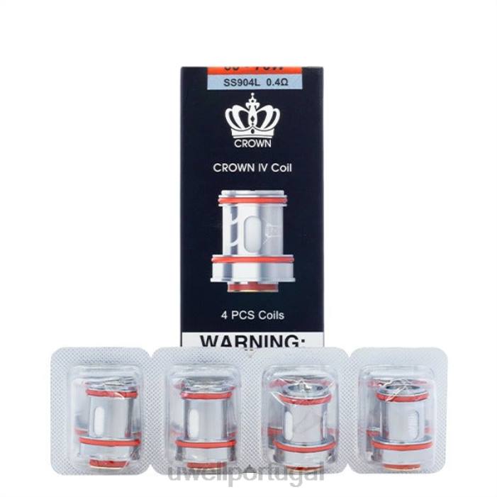 UWELL CROWN 4 bobinas de reposição (pacote com 4) bobina dupla 0,2ohm 22V8182 UWELL Lisbon