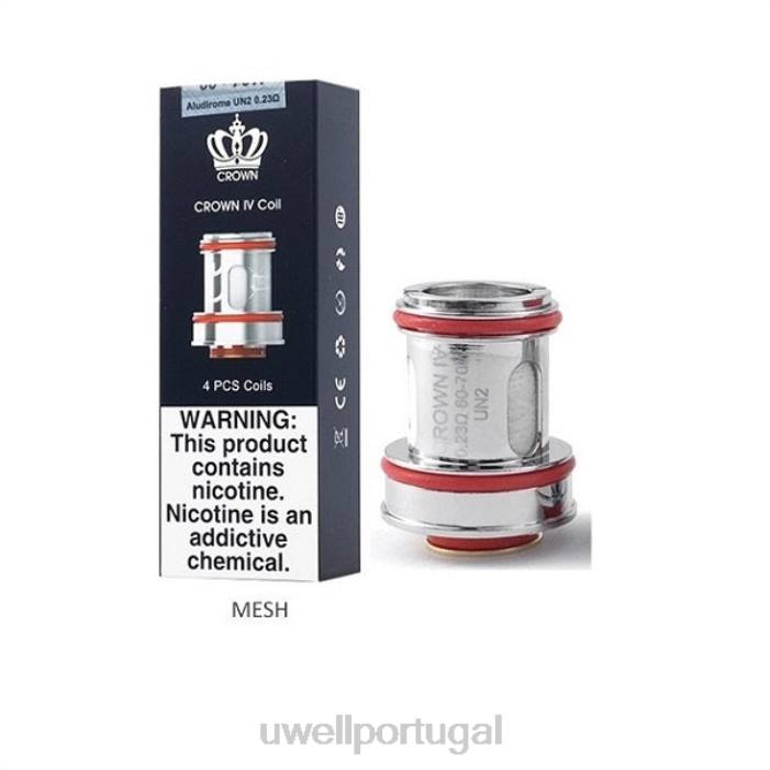 UWELL CROWN 4 bobinas de reposição (pacote com 4) un2 malha dupla 0,23ohm 22V8184 UWELL Vape Price