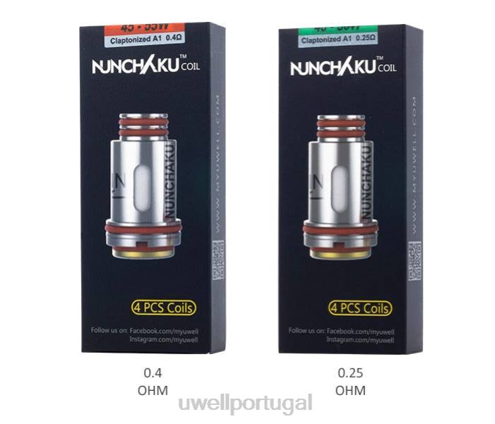 UWELL NUNCHAKU bobinas (pacote com 4) 0,4ohm 22V8262 UWELL Lisbon