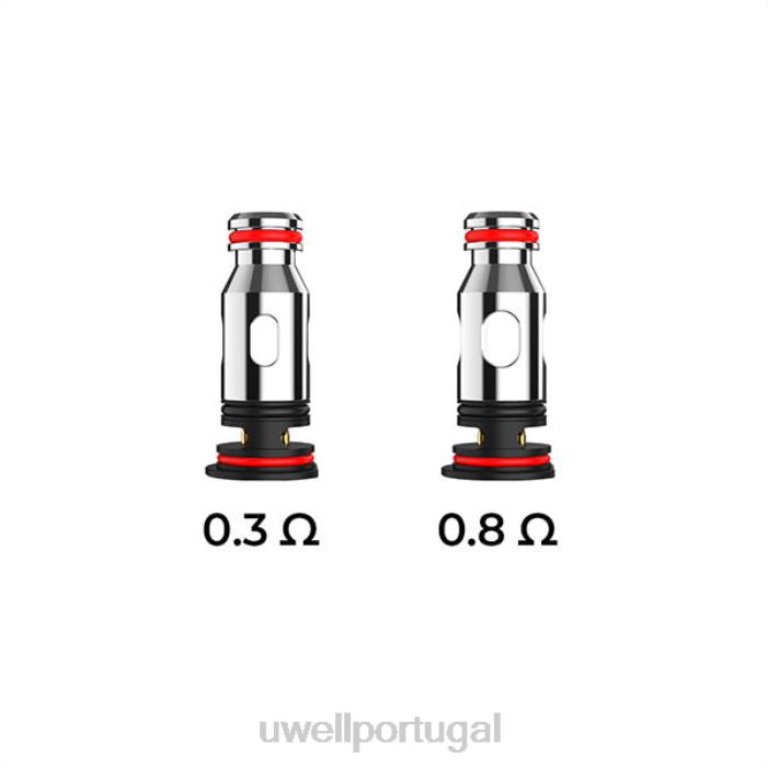 UWELL PA bobinas de substituição 0,8 ohm (pacote com 4) 22V883 UWELL Vape Disposable