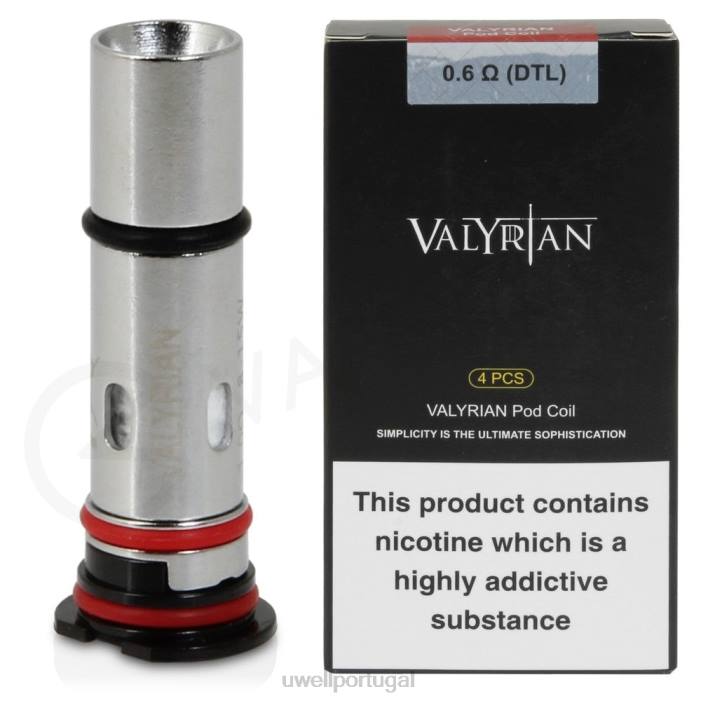 UWELL VALYRIAN bobinas de substituição de cápsulas (pacote com 4) 1,0 ohm mtl 22V833 UWELL Vape Disposable