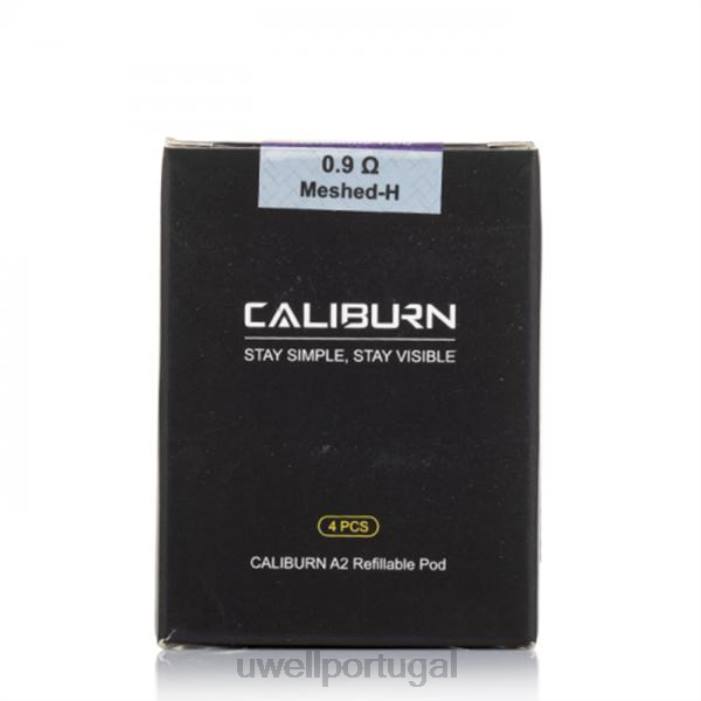 UWELL CALIBURN A2 cápsulas de substituição | Pacote de 4 fecral un2 malha-h 0,9 ohm 22V81 UWELL Portugal